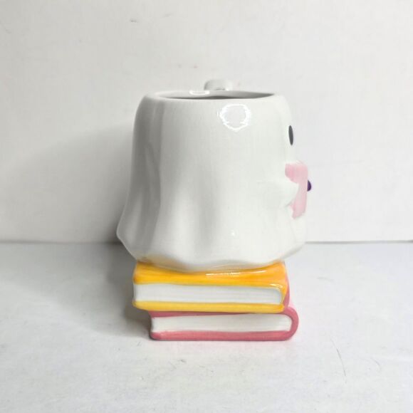 Ghost Reading Book 10 Strawberry Street Bookworm Halloween Books Coffee Mug NEW - Picture 5 of 8